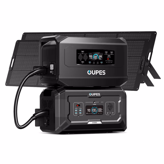 Mega 2 Pro + B2 Extra Battery + 2*240W Solar Panel | Solar Generator Kit