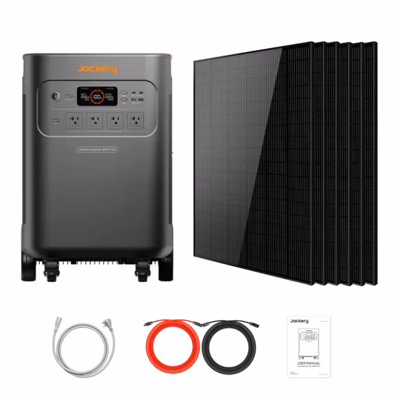 Jackery Explorer 5000 Plus + Extra Batteries + 415W Solar Panels – Explorer 5000 Plus + 6 x 415W Solar Panels