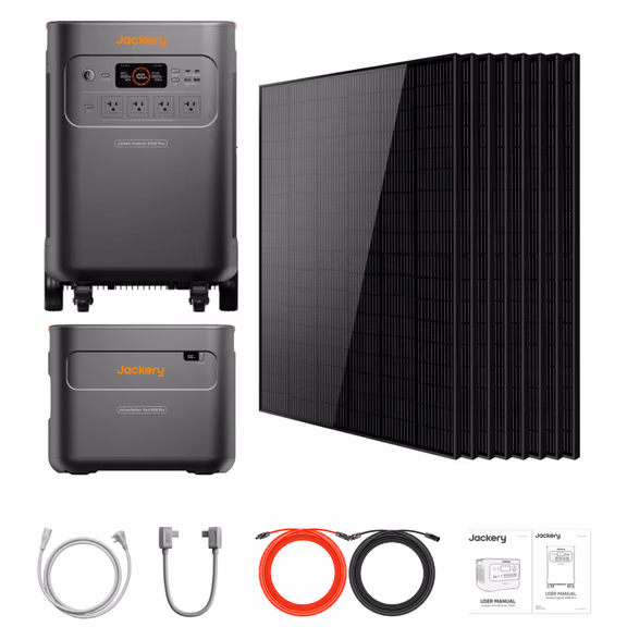 Jackery Explorer 5000 Plus + Extra Batteries + 415W Solar Panels – Explorer 5000 Plus + 1 x Extra Battery + 8 x 415W Solar Panels