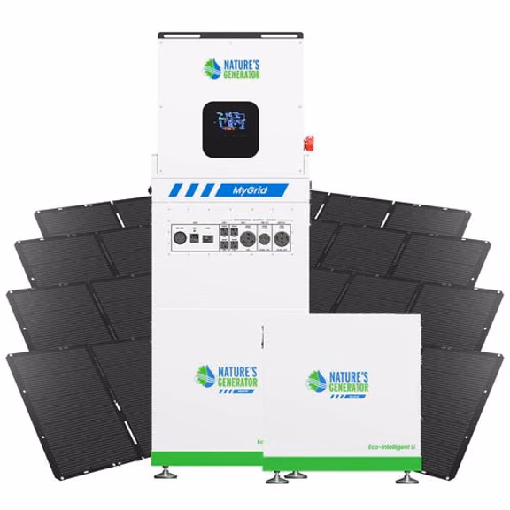 Natures Generator MyGrid 10K With Solar Battery + 8 x 400W Folding Solar Panel
