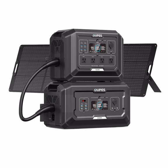 Mega 1 + B2 Extra Battery + 240W Solar Panel | Solar Generator Kit