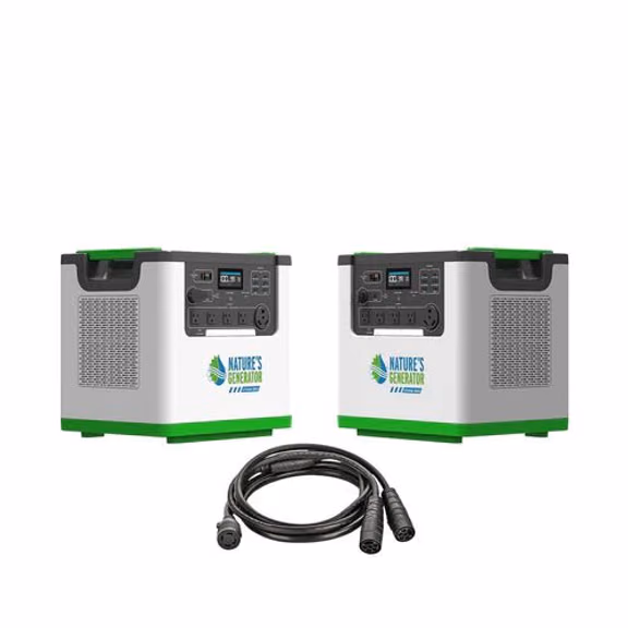 Natures Generator 2 x Lithium 3600 With Combiner (7200W/6144Wh)