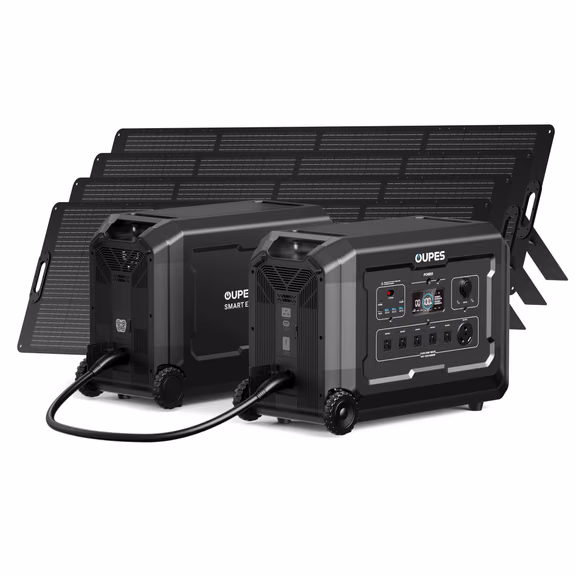 Mega 5 + B5 Extra Battery + 4*240W Solar Panel | Solar Generator Kit