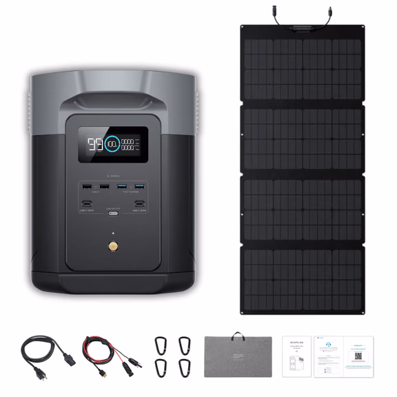 EcoFlow DELTA 2 Max + 160W Portable Solar Panel