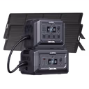 Mega 1 + B2 Extra Battery + 2*240W Solar Panel | Solar Generator Kit