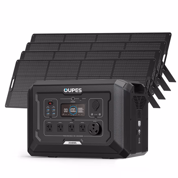 Mega 2 + 4*240W Solar Panel | Solar Generator Kit