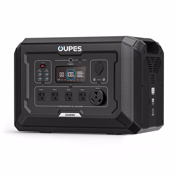 OUPES Mega 2 Home Backup & Portable Power Station | 2500W, 2048Wh – Mega 2 (Unit Only)