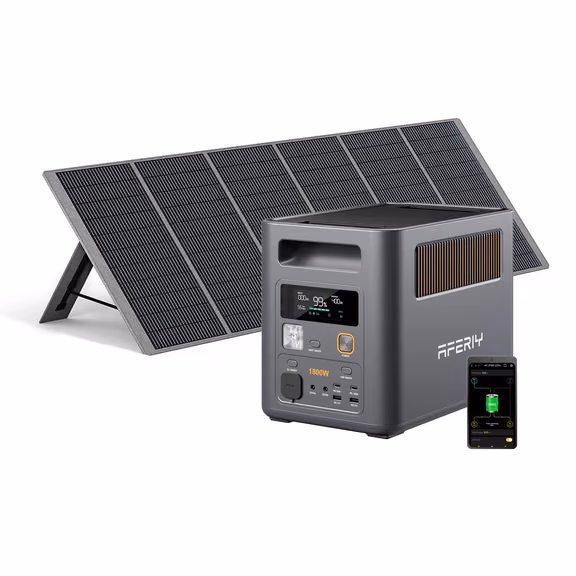 AFERIY Nomad1800 Pro P180 Pro 1800W Solar Generator Kit – P180 Pro + 400W Portable Solar Panel