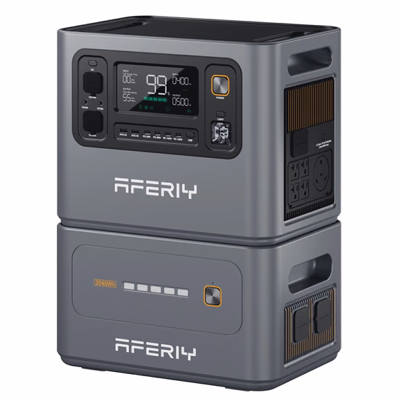 AFERIY Haven3000 P300 Portable Power Station with Expandable Capacity 3000W 2048Wh – P300 + 1 x Extra Battery (4096Wh total)