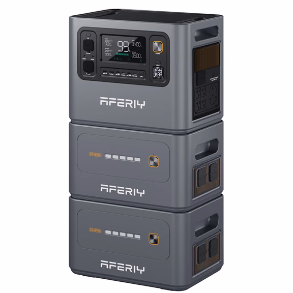 AFERIY Haven3000 P300 Portable Power Station with Expandable Capacity 3000W 2048Wh – P300 + 2 x Extra Battery (6144Wh total)