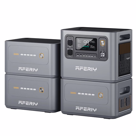AFERIY Haven3000 P300 Portable Power Station with Expandable Capacity 3000W 2048Wh – P300 + 3 x Extra Battery (8192Wh total)