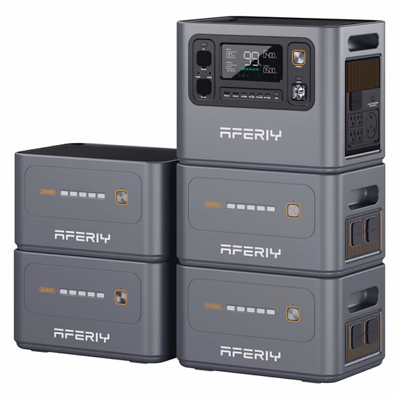 AFERIY Haven3000 P300 Portable Power Station with Expandable Capacity 3000W 2048Wh – P300 + 4 x Extra Battery (10240Wh total)