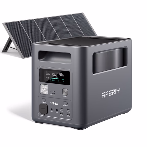 AFERIY Nomad1800 P180 Portable Power Station 1800W 1024Wh – P180 + 400W Portable Solar Panel