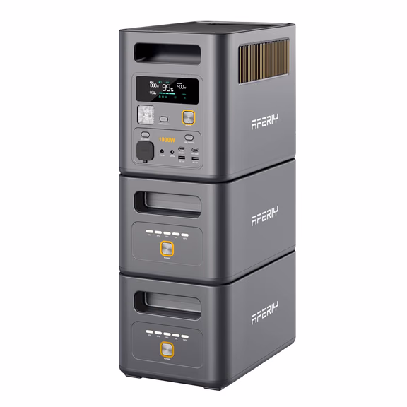 AFERIY Nomad1800 Pro P180 Pro Portable Power Station with Expandable Capacity 1800W 1024Wh – P180 Pro + 2 x Extra Battery (3072Wh total)