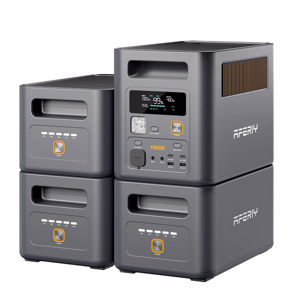 AFERIY Nomad1800 Pro P180 Pro Portable Power Station with Expandable Capacity 1800W 1024Wh – P180 Pro + 3 x Extra Battery (4096Wh total)