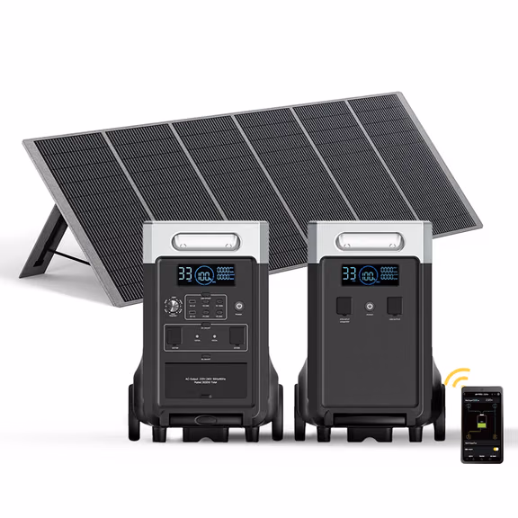 AFERIY Haven3600 P310 3600W Solar Generator Kit with 3840Wh Expansion Battery – P310 + P310-B 3600W, 7680Wh / 1 × 400W Solar Panel (total 400W)