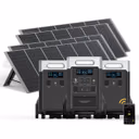 AFERIY Haven3600 P310 3600W Solar Generator Kit with 3840Wh Expansion Battery – P310 + 2xP310-B 3600W, 11520Wh / 4 × 400W Solar Panel (total 1600W)