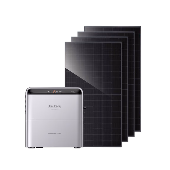 Jackery SolarVault 3 Pro – SolarVault 3 Pro + BP2500 / 4 x 450 Wp bifaziale Solarmodule