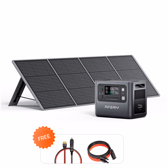 AFERIY Haven2400 P210 2400W Solar Generator Kit – AF-P210 + 200W Solar Panel