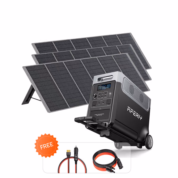 AFERIY Haven3600 P310 3600W Solar Generator Kit – AF-P310 + 3*400W Solar Panel