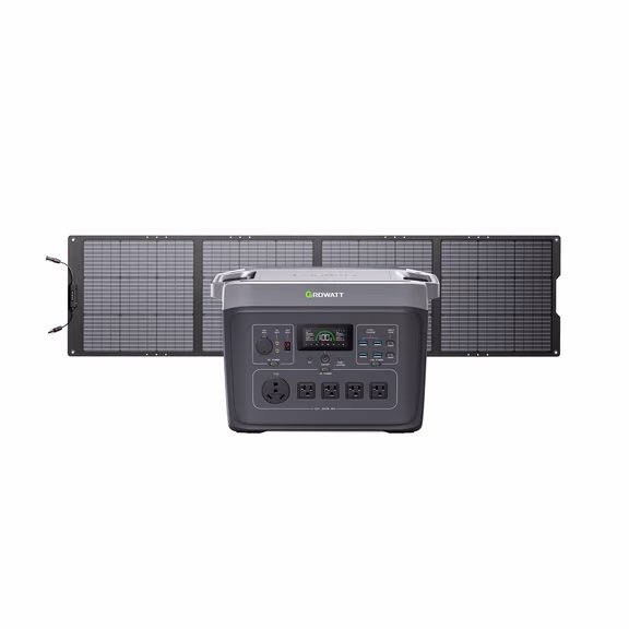 Growatt INFINITY 2000 PRO Portable Power Station – INFINITY 2000 PRO + 1*200W Solar Panel