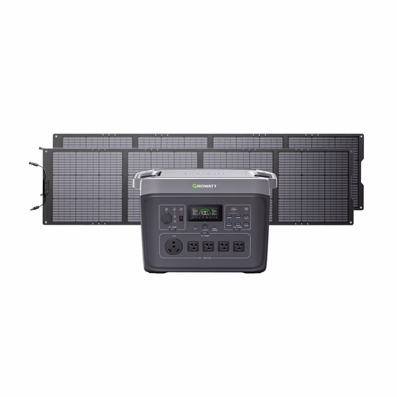 Growatt INFINITY 2000 PRO Portable Power Station – INFINITY 2000 PRO + 2*200W Solar Panel