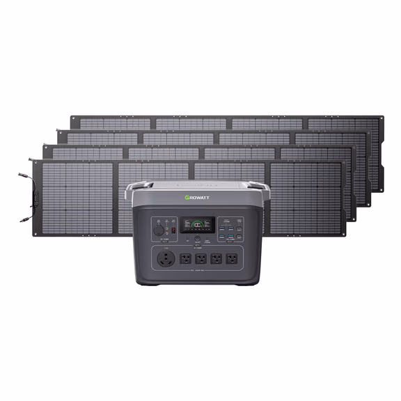 Growatt INFINITY 2000 PRO Portable Power Station – INFINITY 2000 PRO + 4*200W Solar Panel