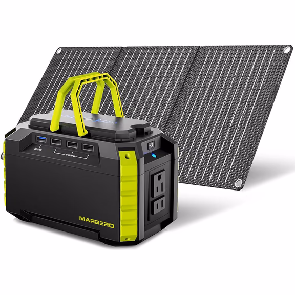 MARBERO 150Wh Solar Generator with 30W Solar Panel Included