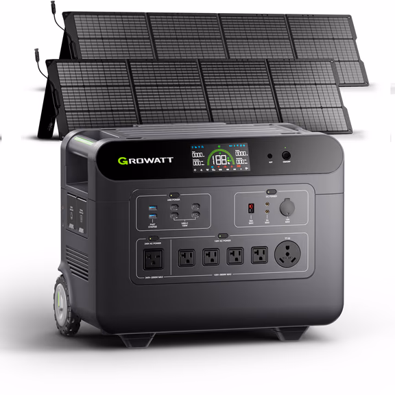 Growatt HELIOS 3600 Portable Power Station – HELIOS 3600 + 2*200W Panel