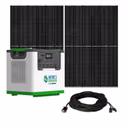 Nature's Generator L3600 Expandable Solar Generator – L3600 + 2x 440W Rigid Bifacial Panel