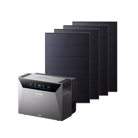 Anker SOLIX Solarbank 4 E5000 Pro Balkonkraftwerk mit Speicher – Solarbank 4 E5000 Pro + 1780Wp Bifaziales Solarmodul