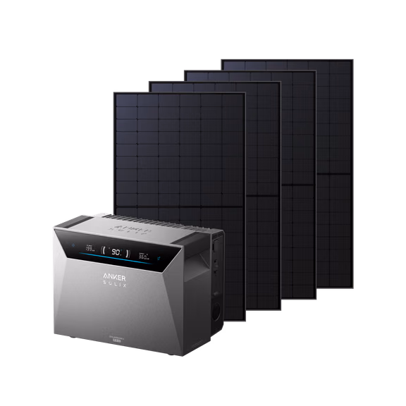 Anker SOLIX Solarbank 4 E5000 Pro Balkonkraftwerk mit Speicher – Solarbank 4 E5000 Pro + 2000Wp Bifaziales Solarmodul