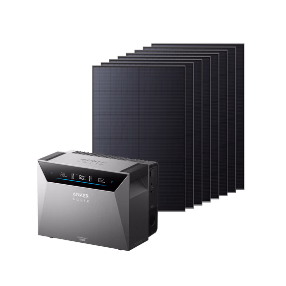Anker SOLIX Solarbank 4 E5000 Pro Balkonkraftwerk mit Speicher – Solarbank 4 E5000 Pro + 3560Wp Bifaziales Solarmodul