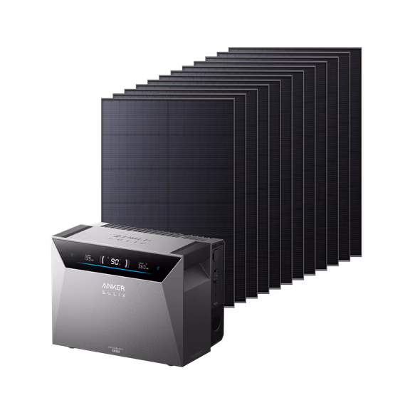 Anker SOLIX Solarbank 4 E5000 Pro Balkonkraftwerk mit Speicher – Solarbank 4 E5000 Pro + 5340Wp Bifaziales Solarmodul