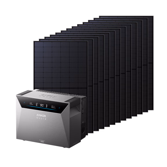 Anker SOLIX Solarbank 4 E5000 Pro Balkonkraftwerk mit Speicher – Solarbank 4 E5000 Pro + 6000Wp Bifaziales Solarmodul