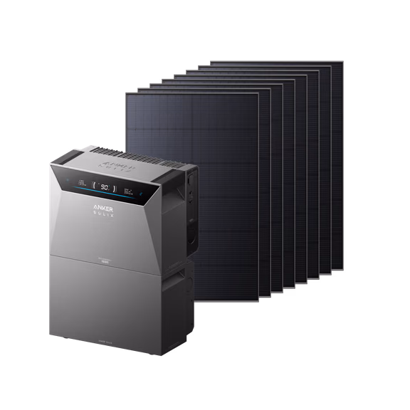 Anker SOLIX Solarbank 4 E5000 Pro Balkonkraftwerk mit Speicher – Solarbank 4 E5000 Pro + 3560Wp Bifaziales Solarmodul + 1× BP5000 Erweiterungsakku