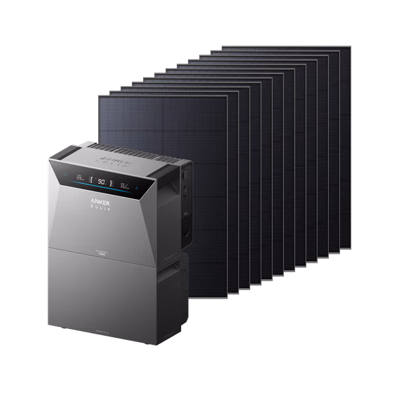 Anker SOLIX Solarbank 4 E5000 Pro Balkonkraftwerk mit Speicher – Solarbank 4 E5000 Pro + 5340Wp Bifaziales Solarmodul + 1× BP5000 Erweiterungsakku