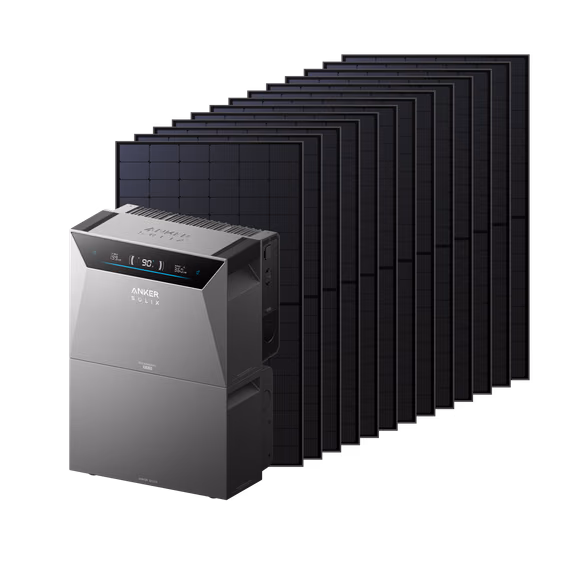 Anker SOLIX Solarbank 4 E5000 Pro Balkonkraftwerk mit Speicher – Solarbank 4 E5000 Pro + 6000Wp Bifaziales Solarmodul + 1× BP5000 Erweiterungsakku