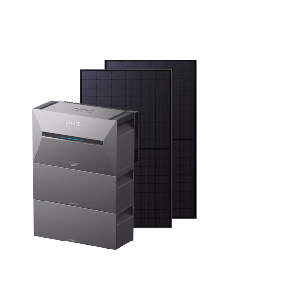Anker SOLIX Solarbank 3 E2700 Pro Balkonkraftwerk mit Speicher – Solarbank 3 E2700 Pro + 1000Wp Bifaziales Solarmodul + 2× BP2700 Erweiterungsakku