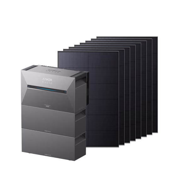 Anker SOLIX Solarbank 3 E2700 Pro Balkonkraftwerk mit Speicher – Solarbank 3 E2700 Pro + 3560Wp Bifaziales Solarmodul + 2× BP2700 Erweiterungsakku