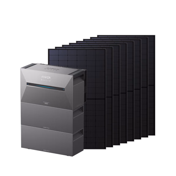 Anker SOLIX Solarbank 3 E2700 Pro Balkonkraftwerk mit Speicher – Solarbank 3 E2700 Pro + 4000Wp Bifaziales Solarmodul + 2× BP2700 Erweiterungsakku