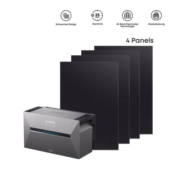 Anker SOLIX Solarbank 3 E2700 Pro Balkonkraftwerk mit Speicher – Solarbank 3 E2700 Pro + 1840Wp ABC Solarmodul
