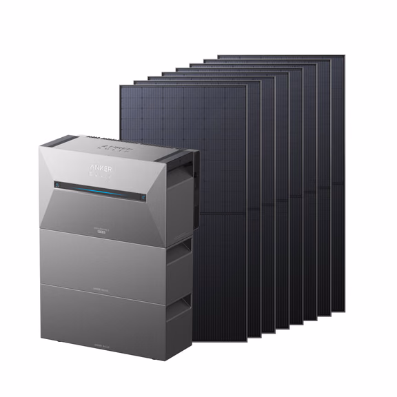 Anker SOLIX Solarbank 3 E2700 Pro Balkonkraftwerk mit Speicher – Solarbank 3 E2700 Pro + 4680Wp Bifaziales Solarmodul + 2× BP2700 Erweiterungsakku