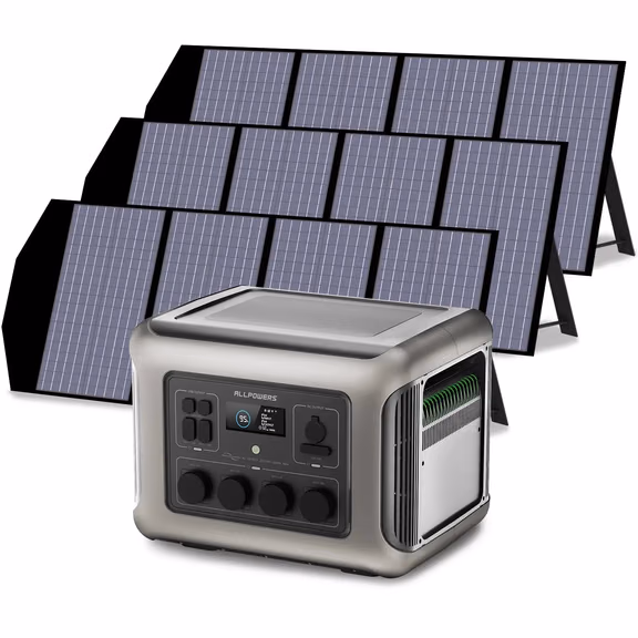 ALLPOWERS Zonnegeneratorset 2500W (R2500-V2 + SP029 140W zonnepaneel) – R2500 V2+3PCS SP029 140W zonnepaneel