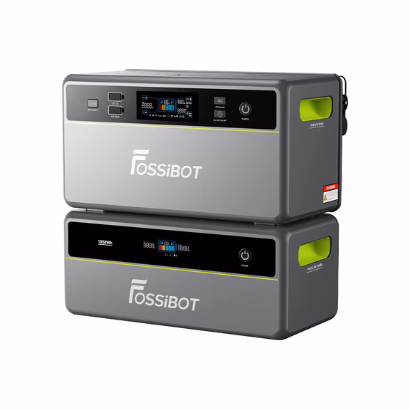 FOSSiBOT FBP1200 Système de stockage d’énergie solaire tout en un avec station d’énergie pour balcon – FBP1200+1*FBP1200-B Batterie additionnelle