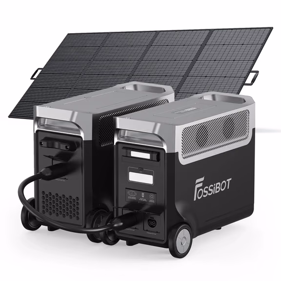 FOSSiBOT F3600 Pro Solargenerator | 3600W 3840Wh – F3600 Pro+1*FB3840 Erweiterungsakku / Mit 1 x SP420 420W Tragbares Solarpanel (420W)