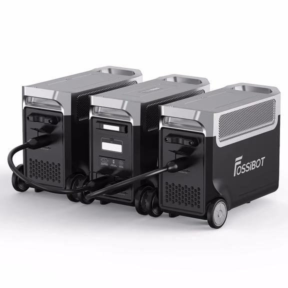 FOSSiBOT F3600 Pro station électrique portable - 3 840 Wh | 3 600 W – F3600 Pro+2*FB3840 Batterie d'extension / sans panneaux