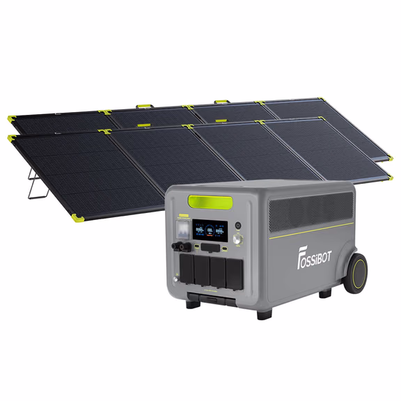 FOSSiBOT F7200 Générateur Solaire + Panneau Solaire – F7200 (Unité seule) / 2 x SP400 Pro 400W panneau solaire portable bifacial (400W)