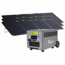 FOSSiBOT F7200 Générateur Solaire + Panneau Solaire – F7200 (Unité seule) / 3 x SP400 Pro 400W panneau solaire portable bifacial (400W)