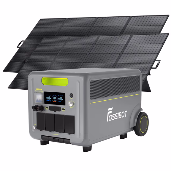 FOSSiBOT F7200 Générateur Solaire + Panneau Solaire – F7200 (Unité seule) / 2 x SP420 420W Panneau solaire portable (420W)